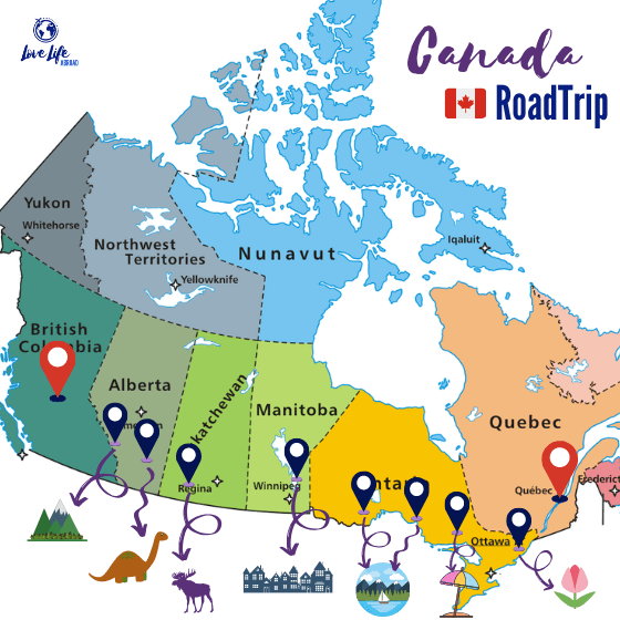 travel itinerary canada