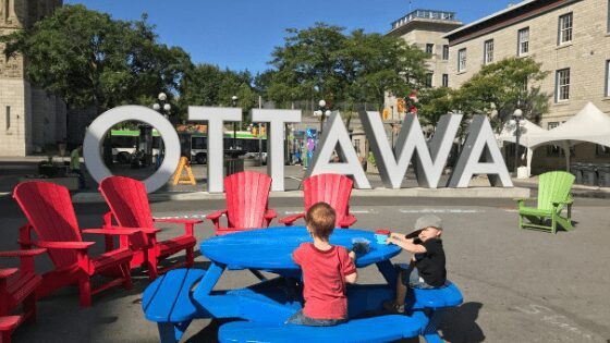 My kids at Byward Market.