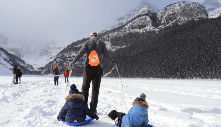 lake-louise-sleding-papa