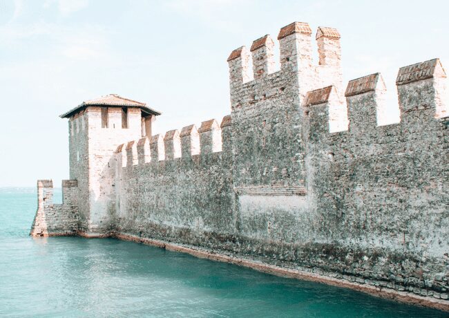 The historic lake Garda in Northern Italy.