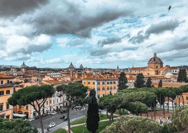 The peaceful Rome Italy.