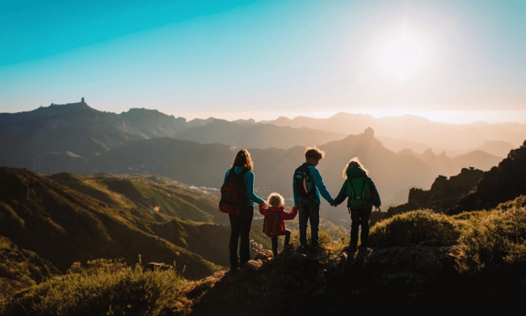 My family enjoying our Hiking in Spain in April.