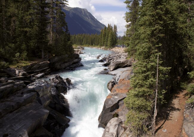 View of the Numa Falls in Kootenay National Park