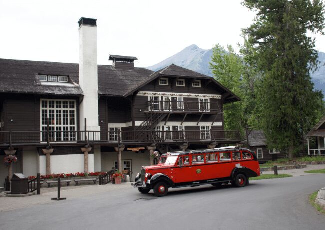 red-bus-glacier-national-park