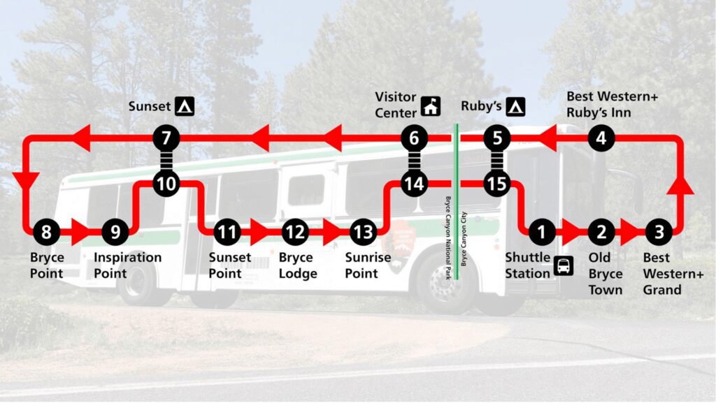 Map of Bryce Canyon National Park