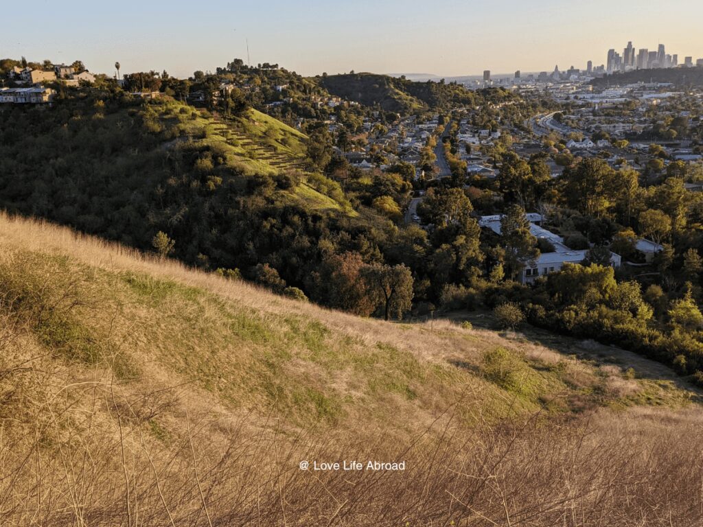 View of Los Angeles afar from Ernest E Debs Regional Park Loop 