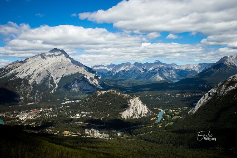 View from the top of the Gondola Can you stop the Fairmont Banff Spring Hotel