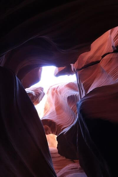 the X shape at the Antelope Canyon X