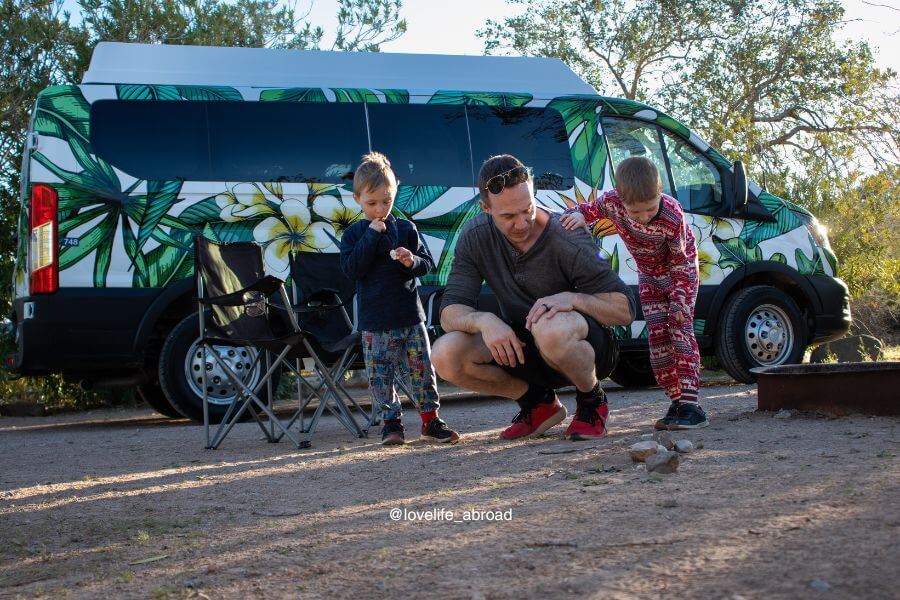 Escape Campervan Enjoying the campsite