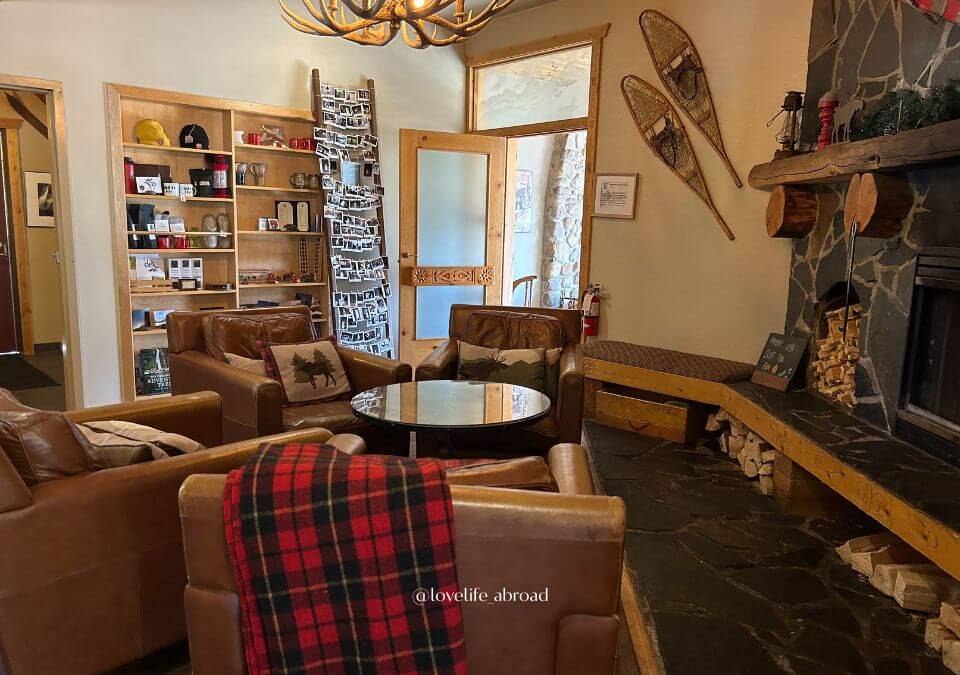 A cozy cabin vibe at the main lodge