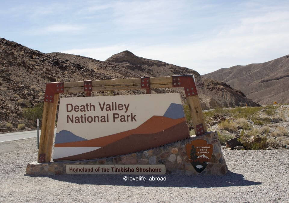 Death Valley National Park Sign