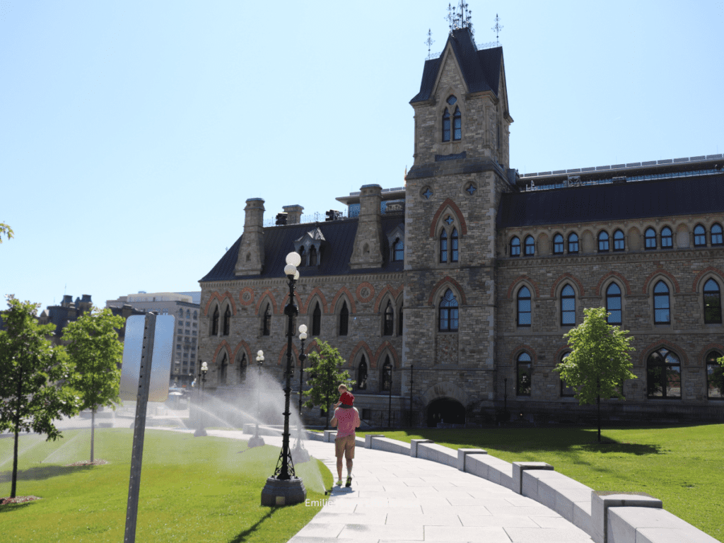 Walking around the Parliment in Ottawa