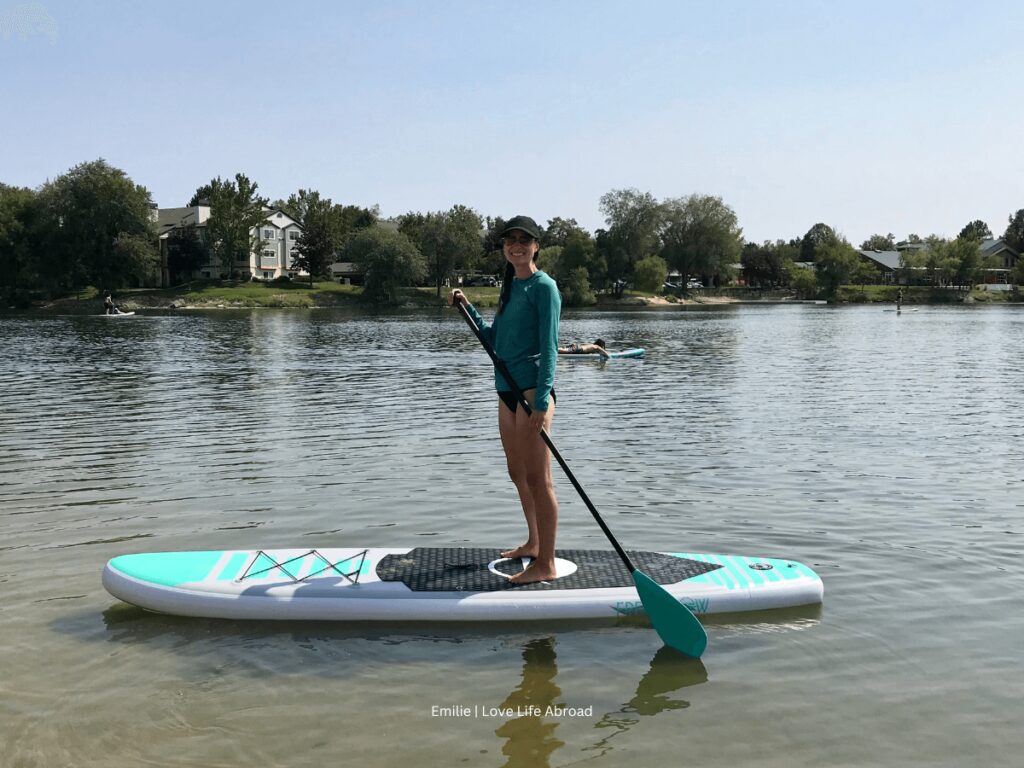 Paddleboarding in Boise at Bernardine Quinn Riverside Park