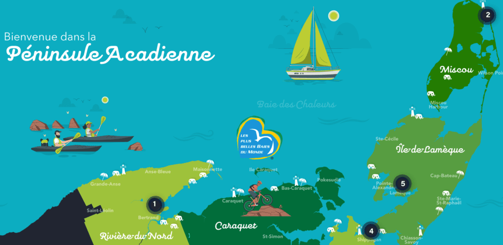 carte de la peninsule acadienne