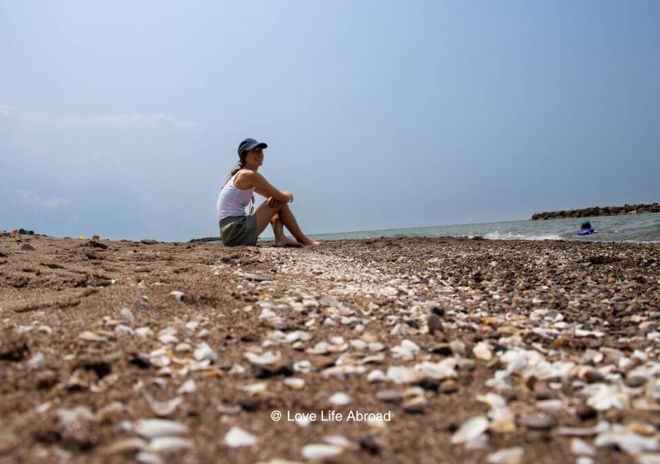 Swimming in Lake Erie at Presque Isle State Park