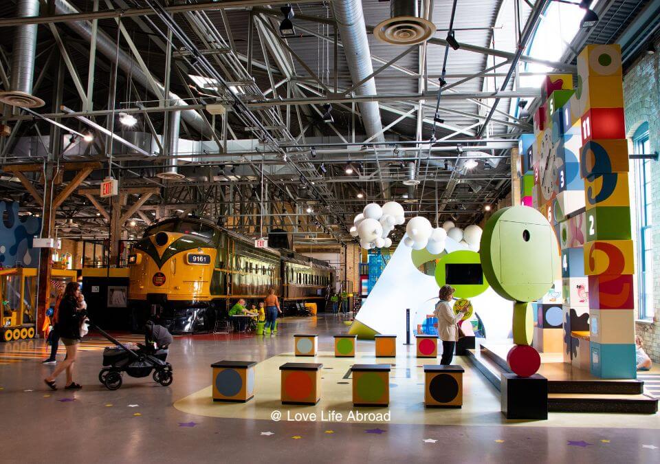 Entering the Childrens Museum in Winnipeg