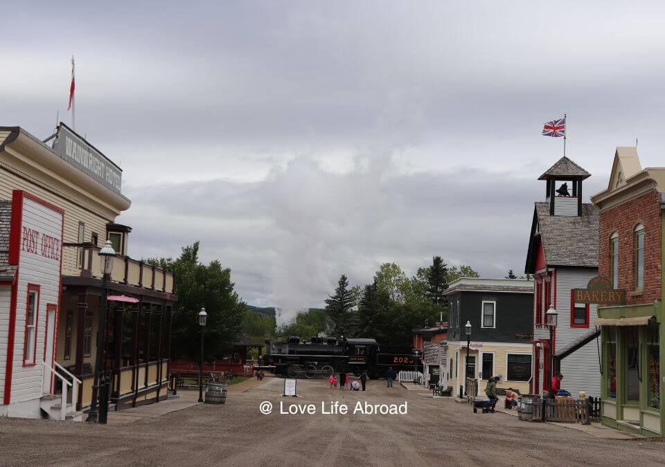 Walking around Heritage Park Historic Village in Calgary