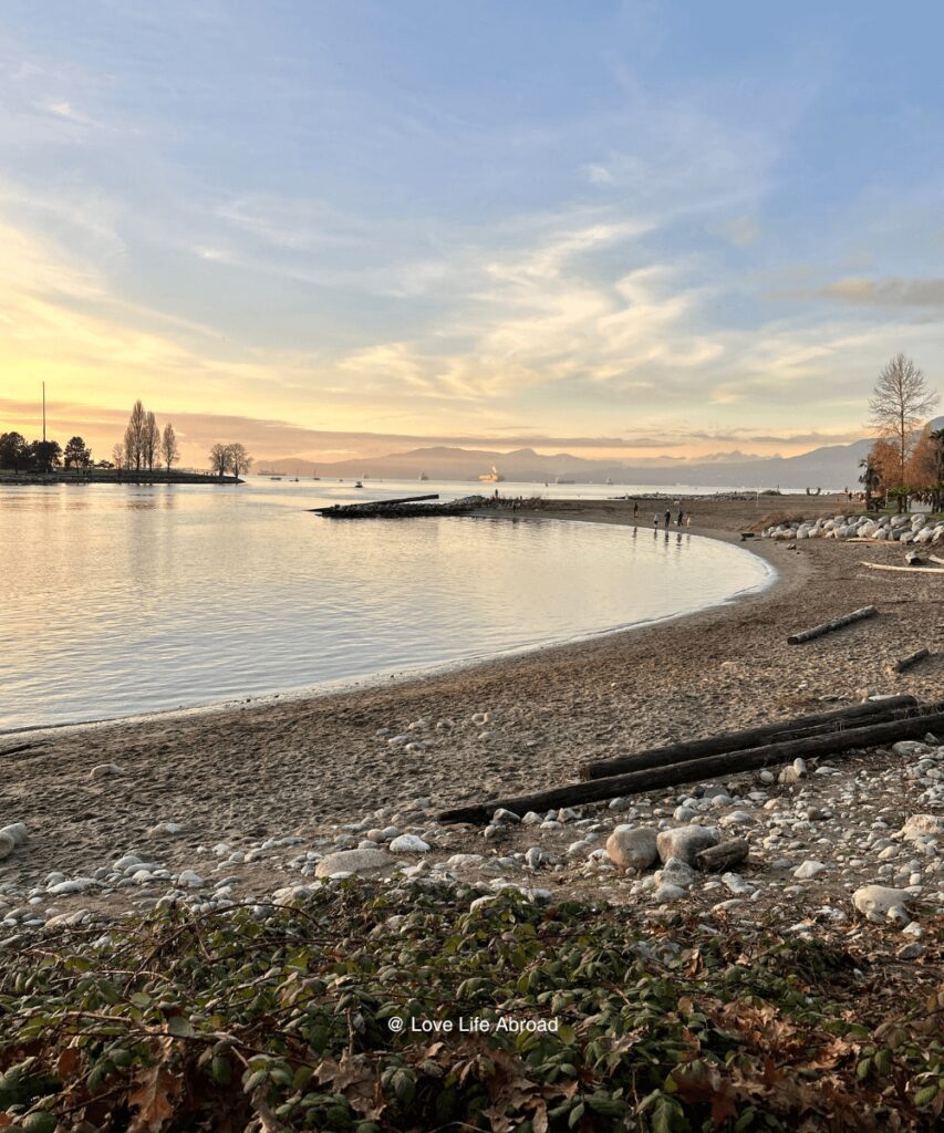 Sunset Beach in Vancouver Beautiful view over the city