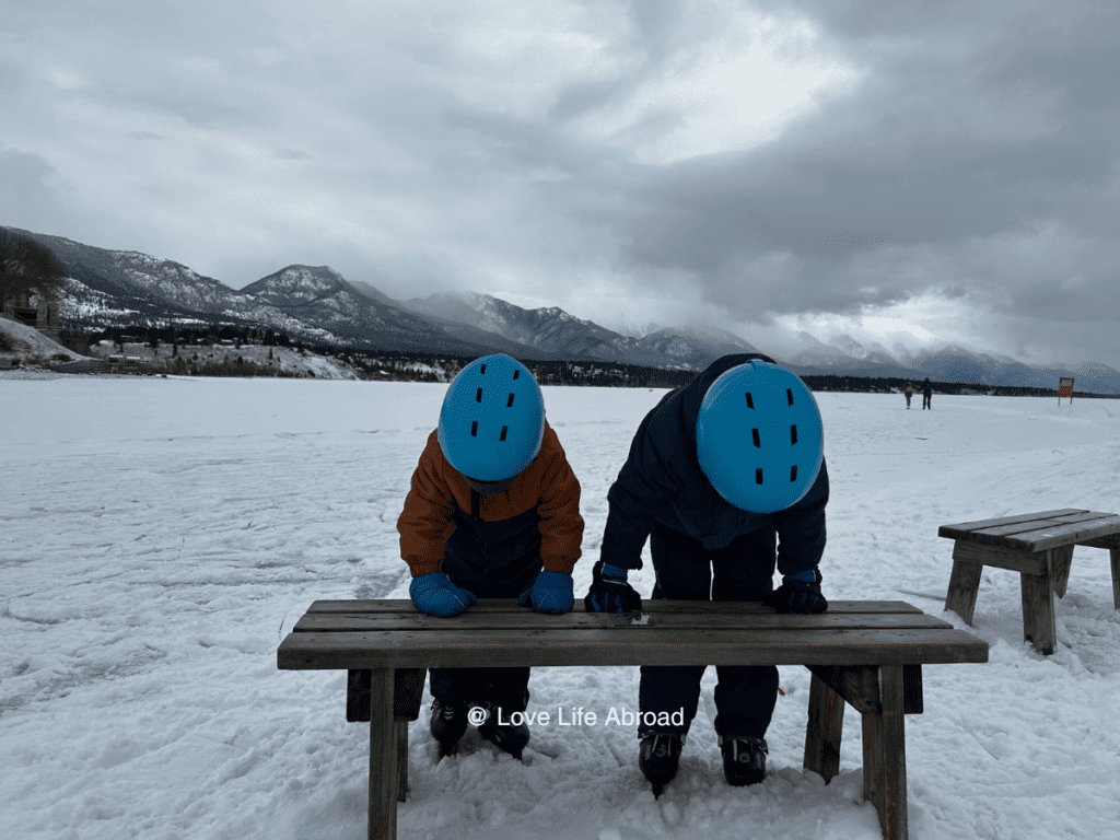 ice skating on lake windermere