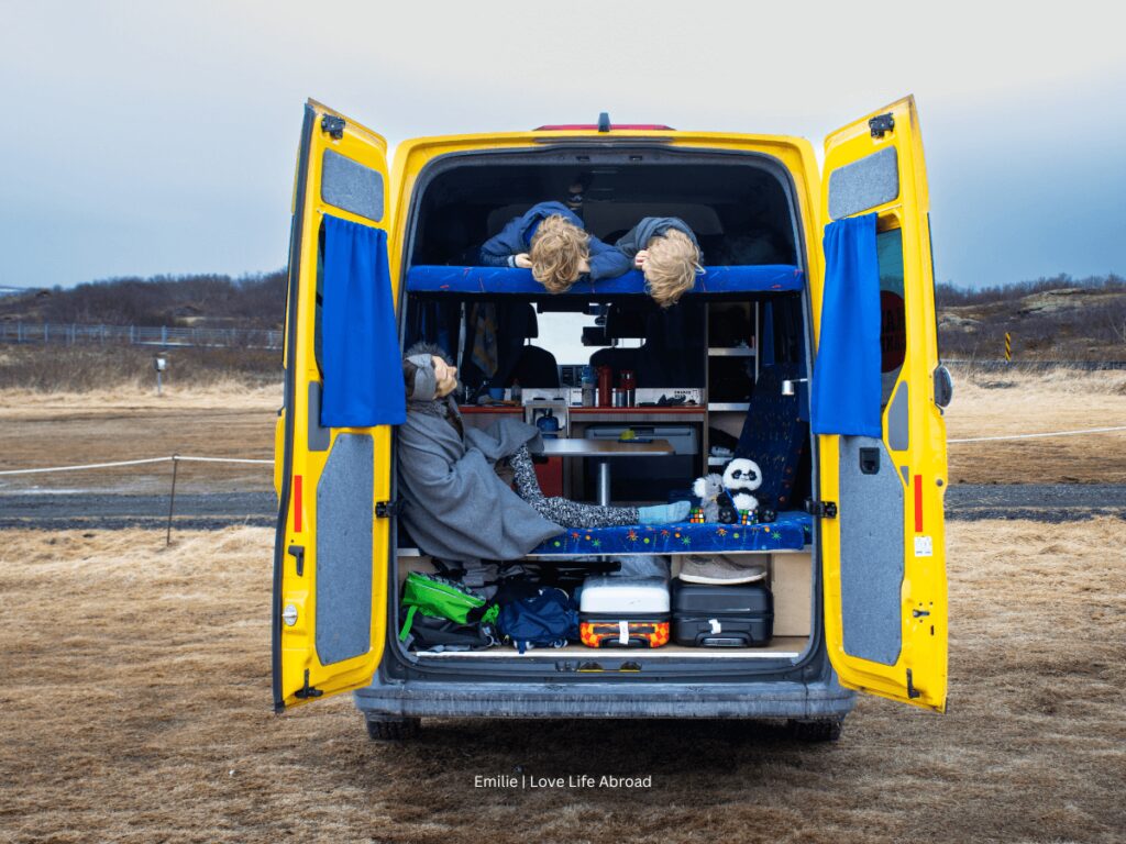 Enjoying the fresh air of Iceland from our Happy Campers campervan