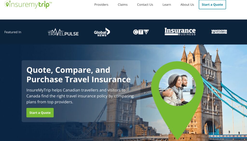 InsureMyTrip is a travel insurance comparison website