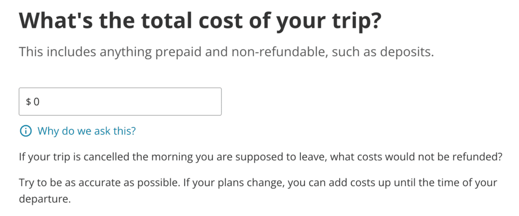 InsureMyTrip_Cost of trip