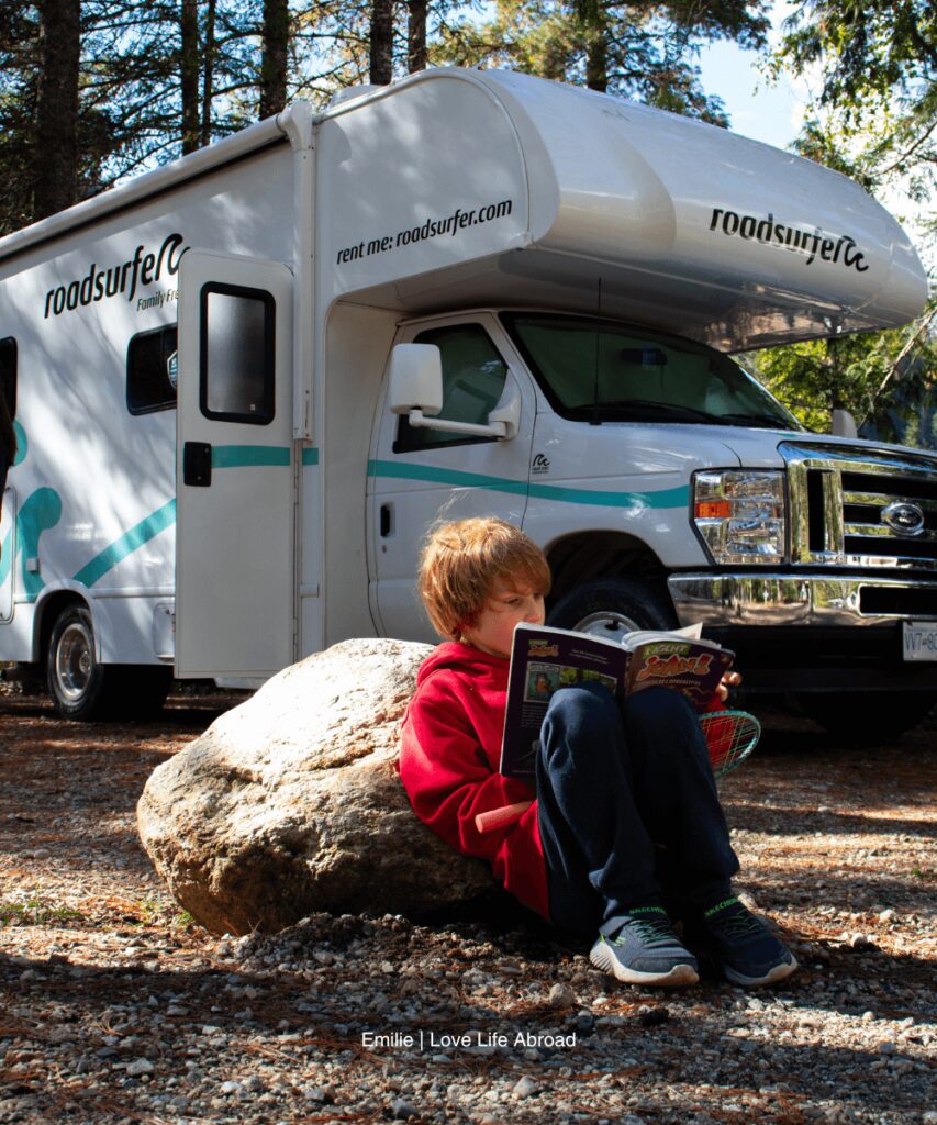 Reading outside the Family Freedom RV