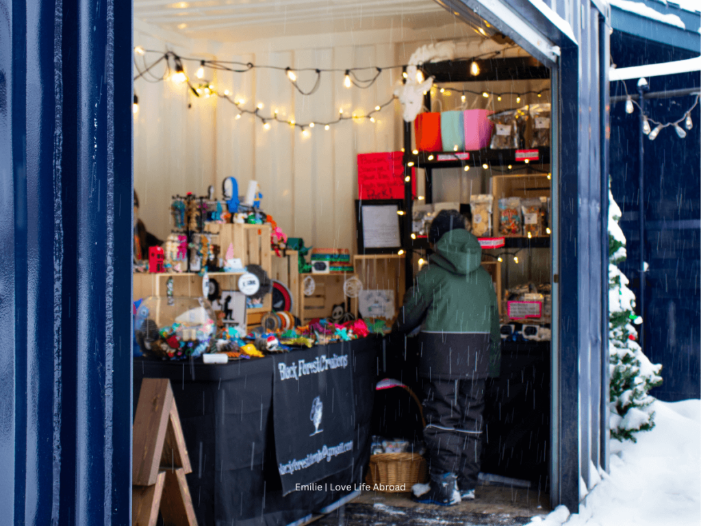 Last-minute shopping at the Prince Georges outdoor Christmas Market