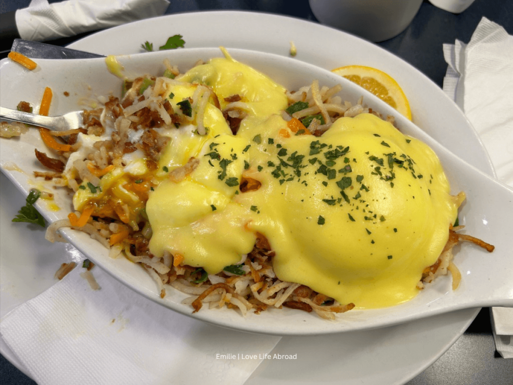 We tried the Breakfast poutine at Aubrees Breakfast Place and it was delicious.