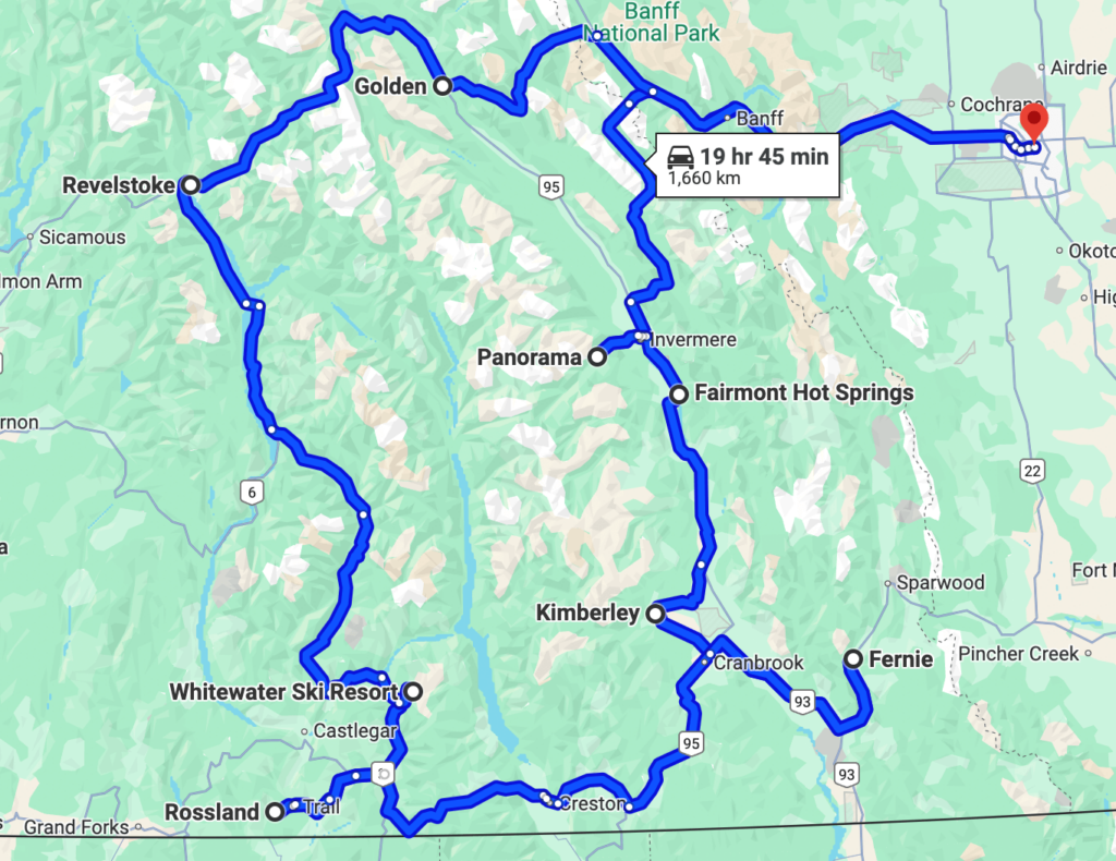 bc powder highway map