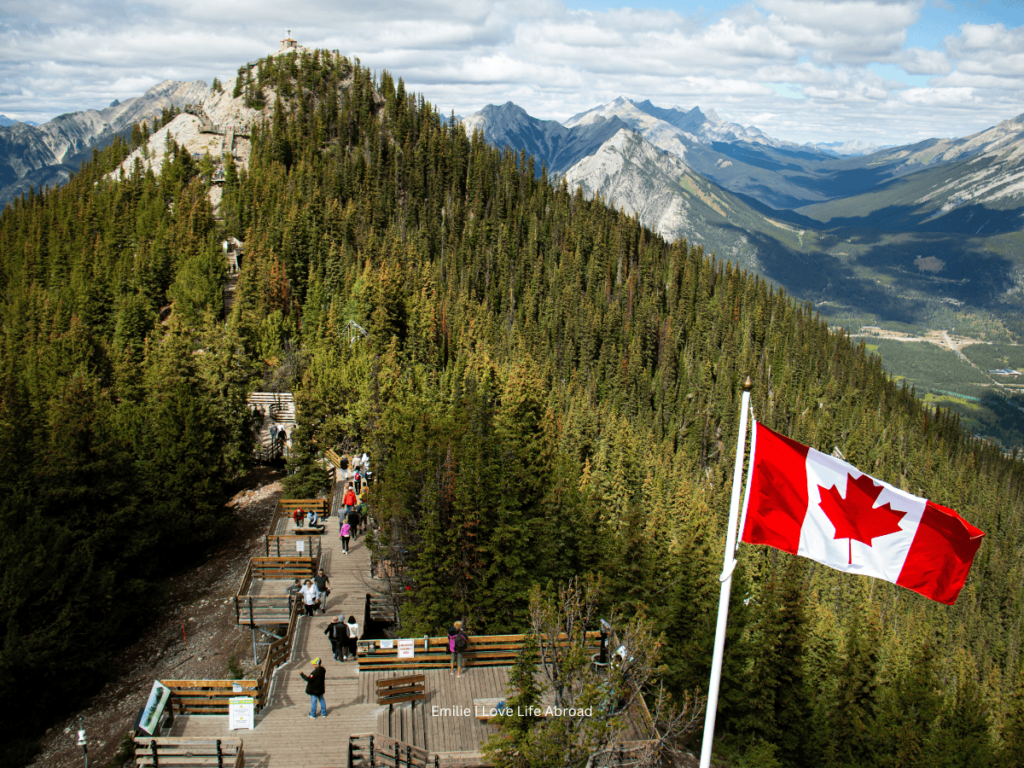 View at the Top of the Banff Gondola in Banff National Park